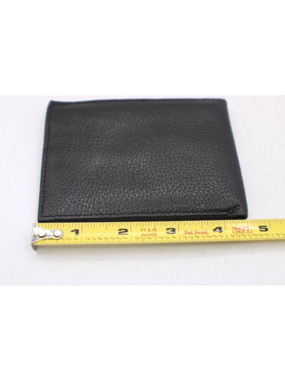 Black Genuine Leather Bi-Fold Wallet Multiple Card Slots Dual Large Compartments